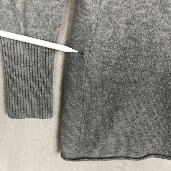 EILEEN FISHER Merino Cashmere Shawl Collar Cardigan Sz PM Gray Grandpa Pockets - Picture 11 of 12